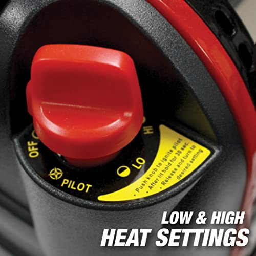 Portable Propane Radiant Heater 4,000-9,000 BTU Red Black M58882