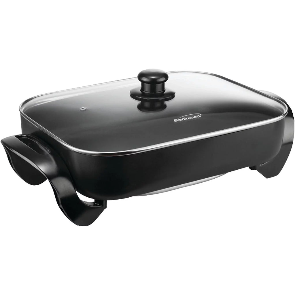 16" Non-Stick Electric Skillet with Glass Lid Black A275