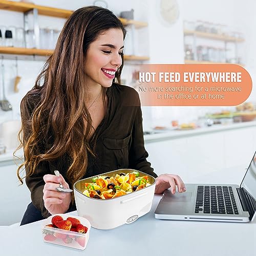 1.5L Portable Electric Lunch Box Food Heater with Fork Spoon and Insulated Lunch Bag I4209