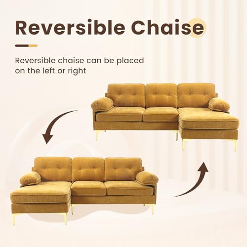 Blue L Shaped Sectional Sofa with Reversible Chaise T1770