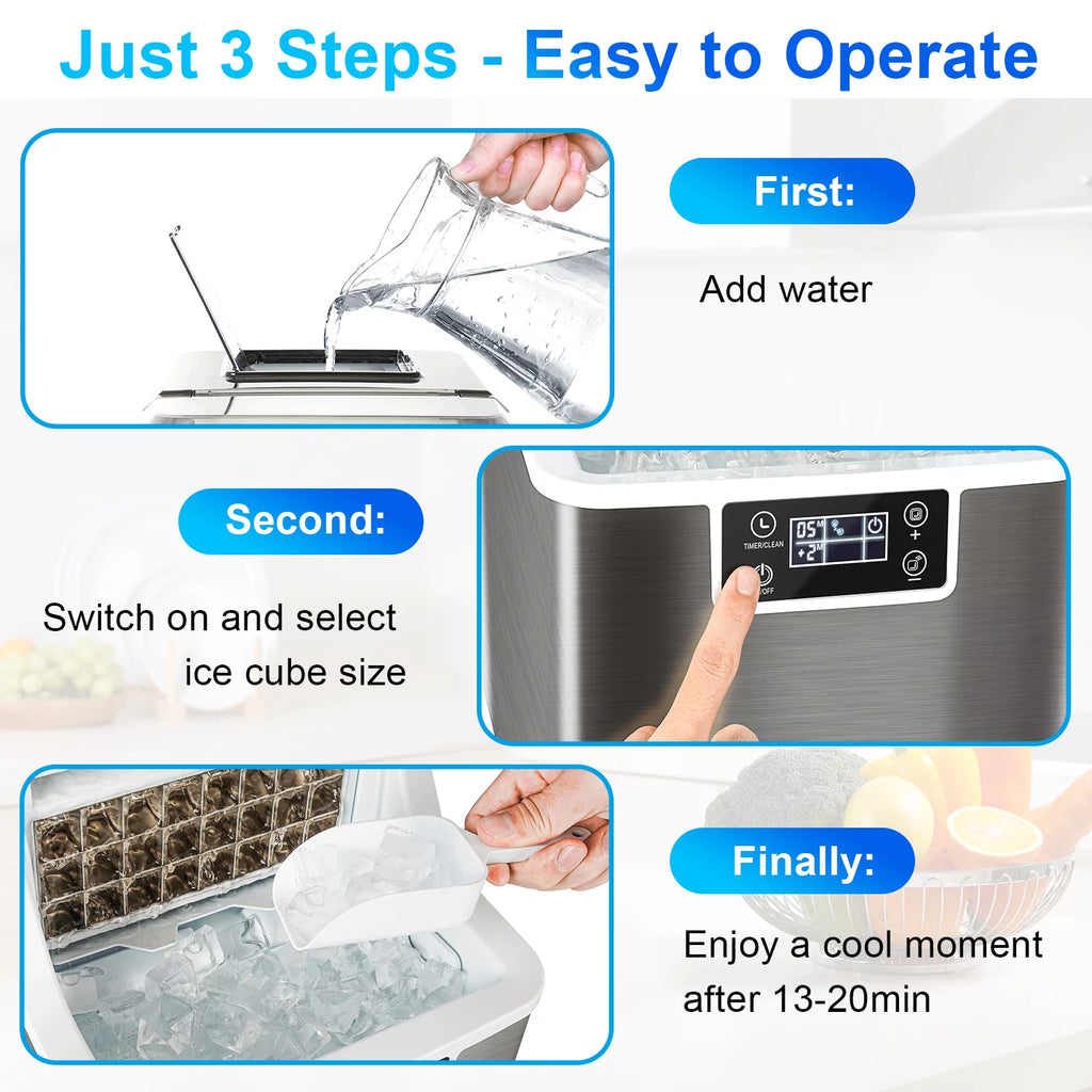 Stainless Steel Ice Maker Q7446