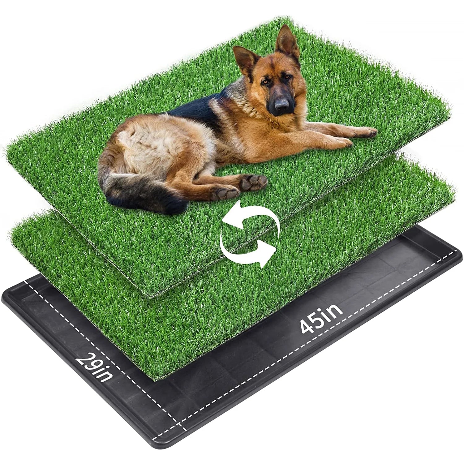 2-Pack Replacement Artificial Grass Pad with Drainage Holes X42104