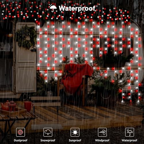 400 LED Curtain Fairy Lights 6.6Ft x 6.6Ft with Remote W14102