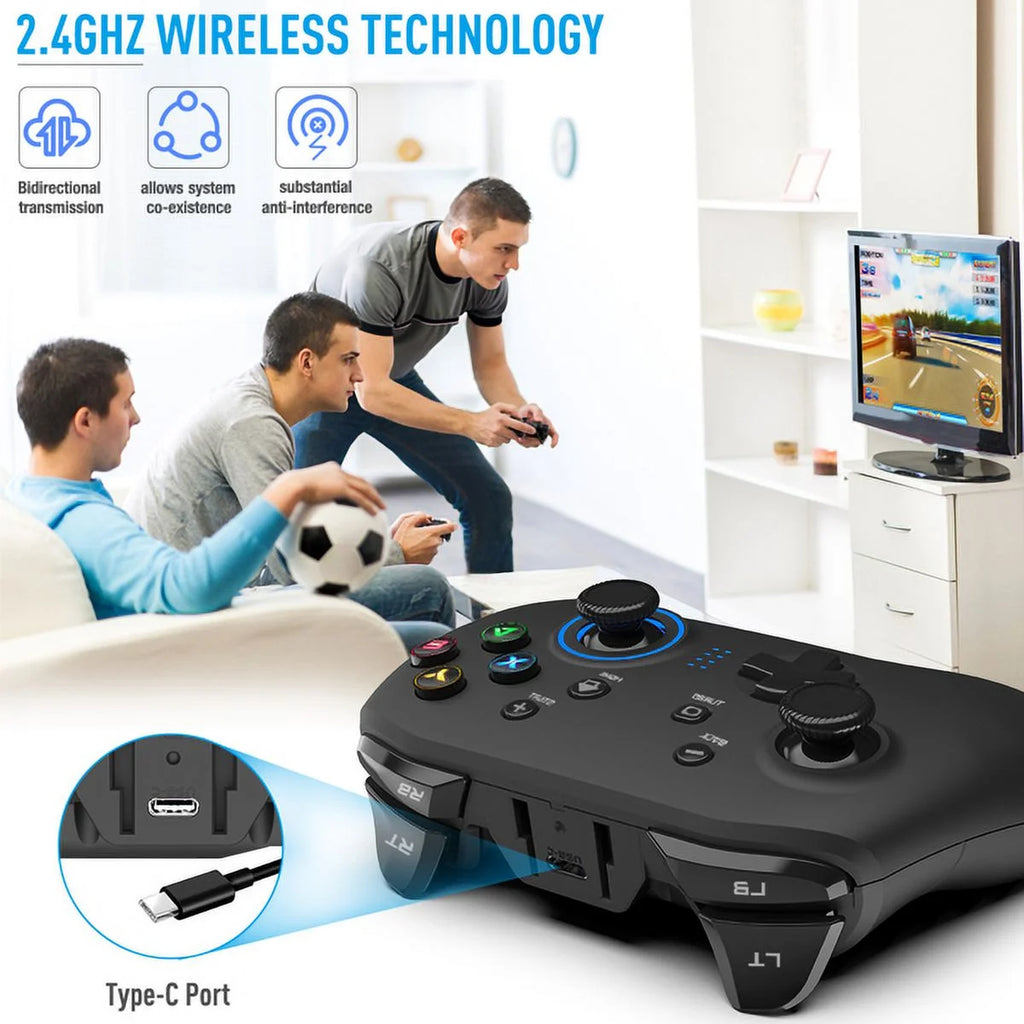 Wireless Gaming Controller for PC PS3 Switch T274