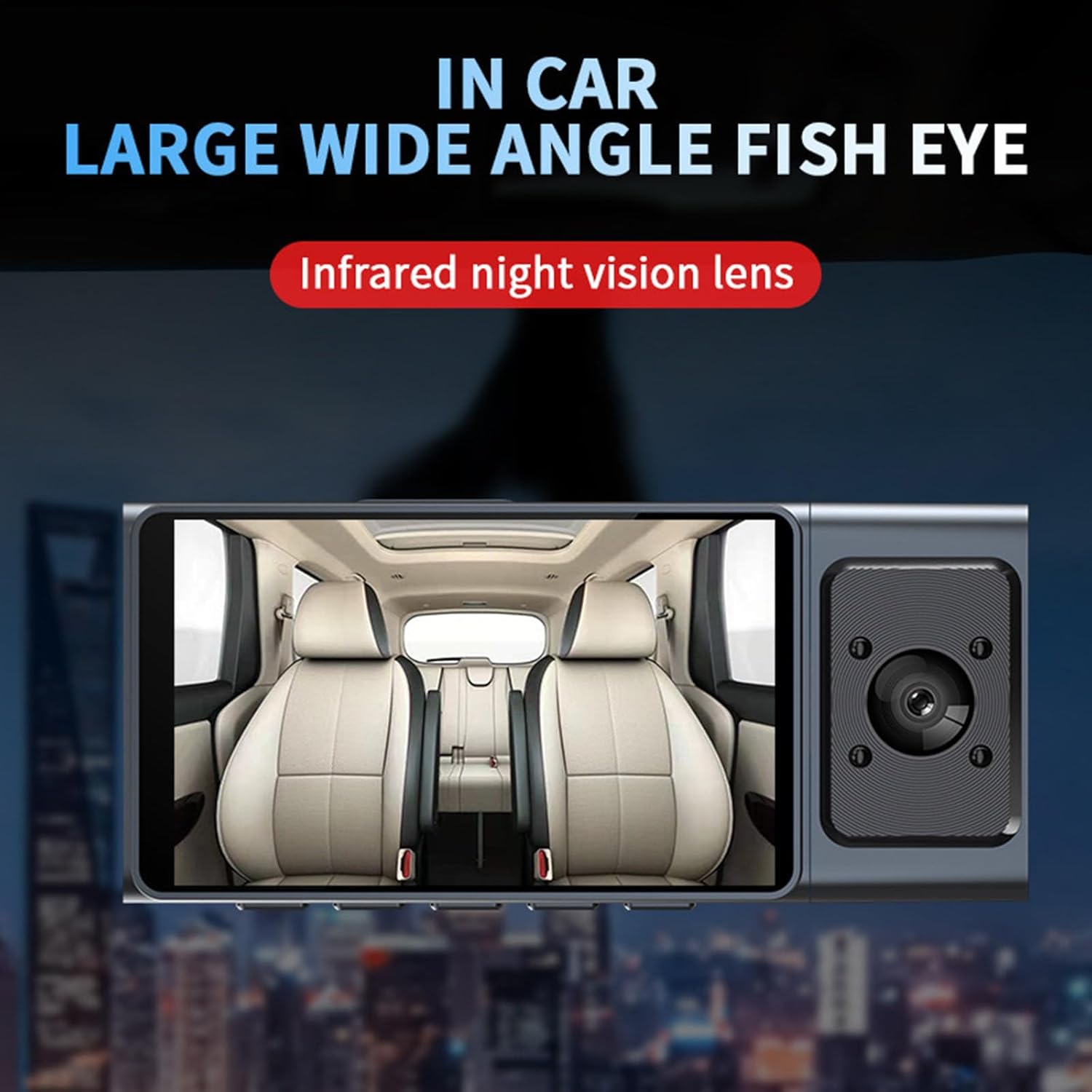 3 Channel Dash Cam with WiFi and Infrared Night Vision U963