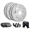 Front Rear Ceramic Brake Pads and Rotors Kit X662876