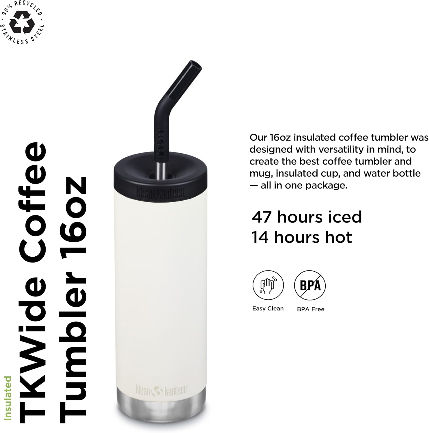 16oz Wide Bottle with Café Cap O745