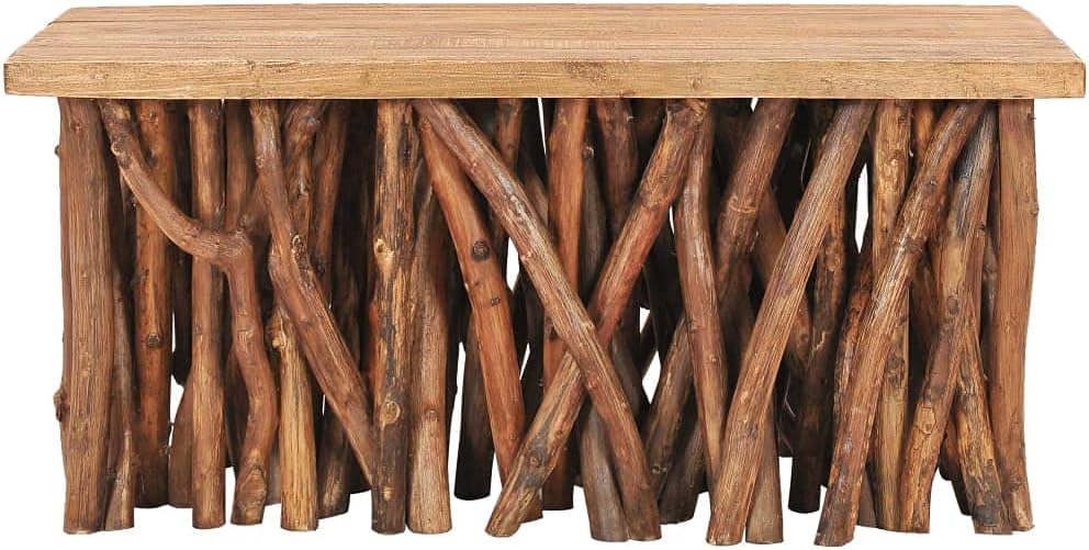 Solid Reclaimed Wood and Teak Wood Coffee Table R75319