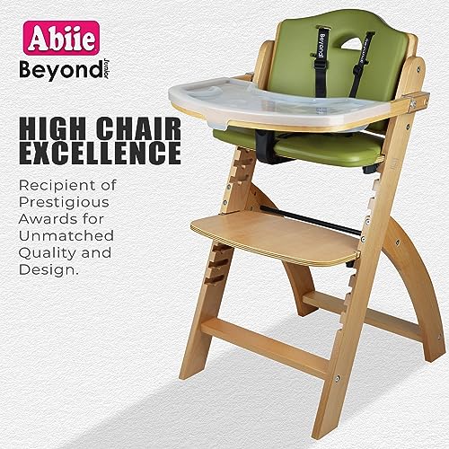 Mahogany Wood Olive Cushion Convertible High Chair D913100