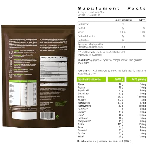 100% Grass Fed Bovine Collagen Powder, 40 Servings W989