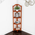 4-Tier Folding Corner Bookcase V6548