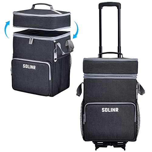 Large Rolling Cooler, Leakproof Insulated Soft Cooler Bag with Wheels and Handle A81823