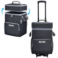 Large Rolling Cooler, Leakproof Insulated Soft Cooler Bag with Wheels and Handle A81823