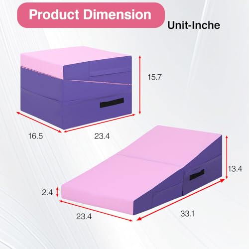 48"x24" Folding Incline Cheese Wedge Gymnastics Mat T8293