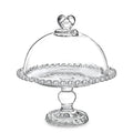 Clear Glass Cake Plate with Dome G574
