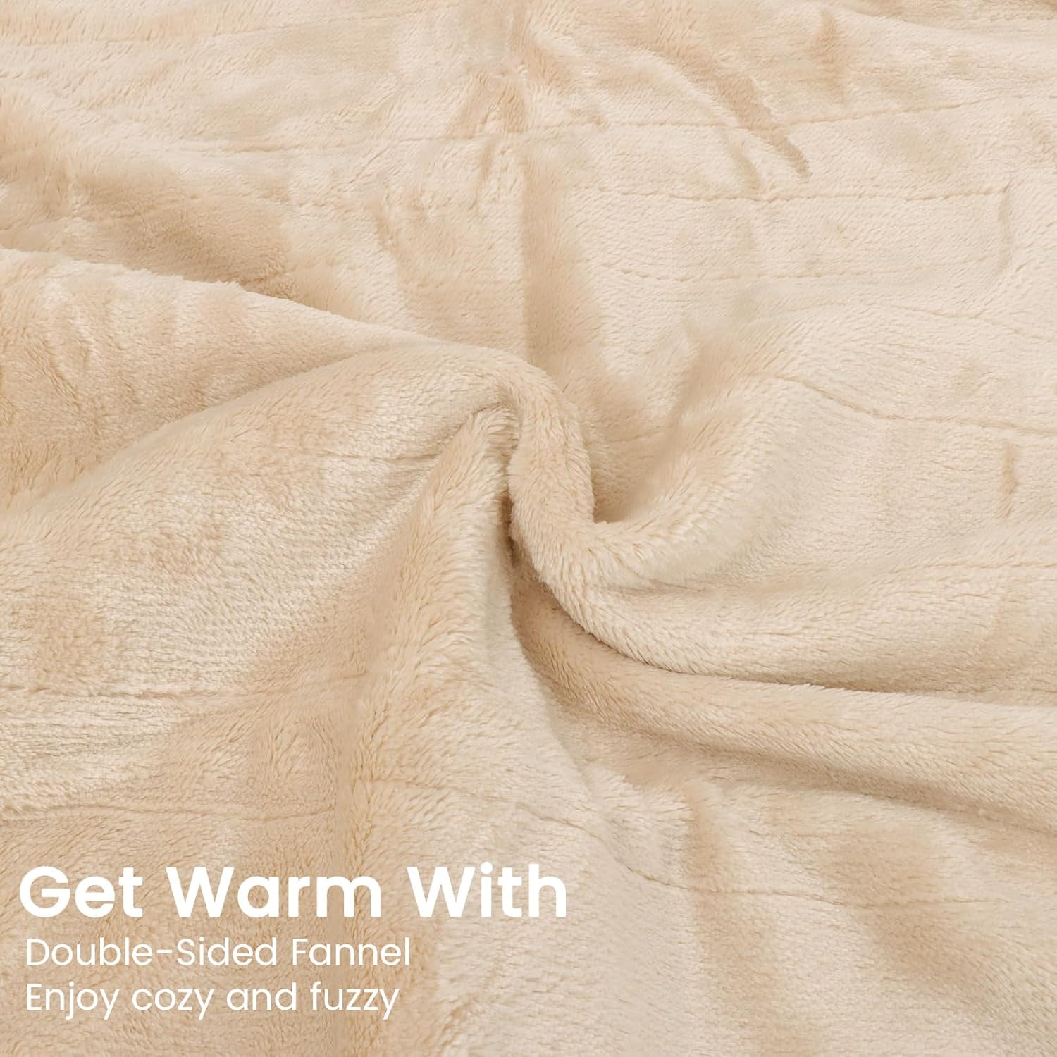 King Size 100"x90" Dual Control Flannel Electric Blanket K98607