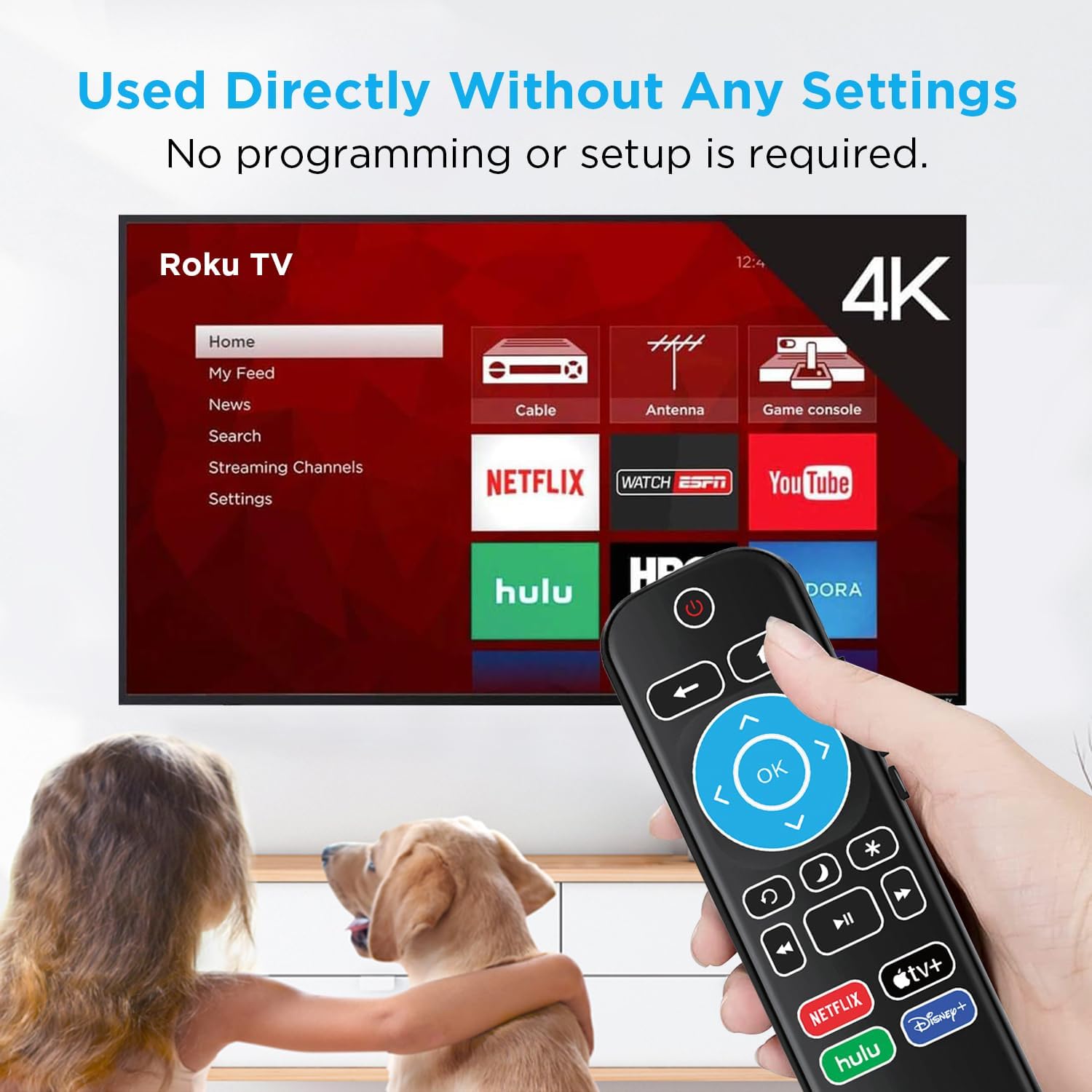 Remote Replacement for Roku TV O941390