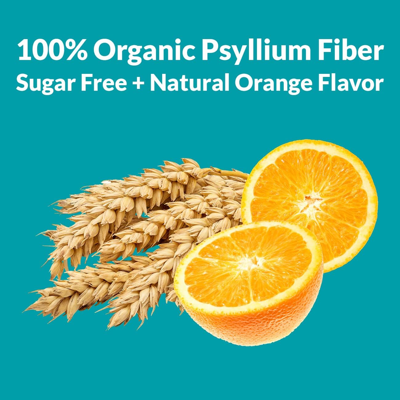 USDA Organic Psyllium Fiber Powder, Natural Orange, 42 Servings W707