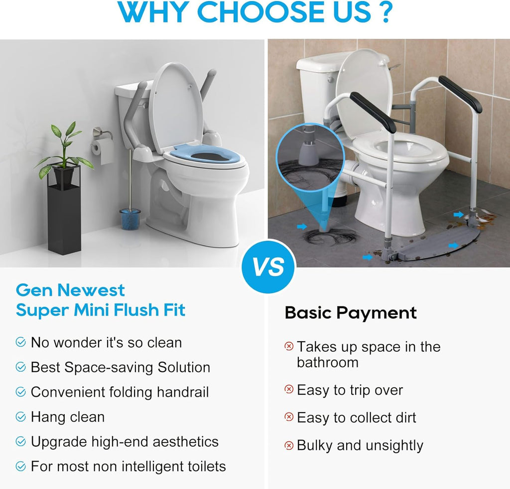 Heavy Duty Toilet Safety Rails with Foldable Handles F770352