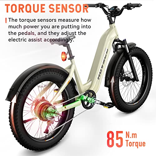 26"x 4" Fat Tire Electric Bike with 750W Motor 48V 20Ah Removable Battery K85314