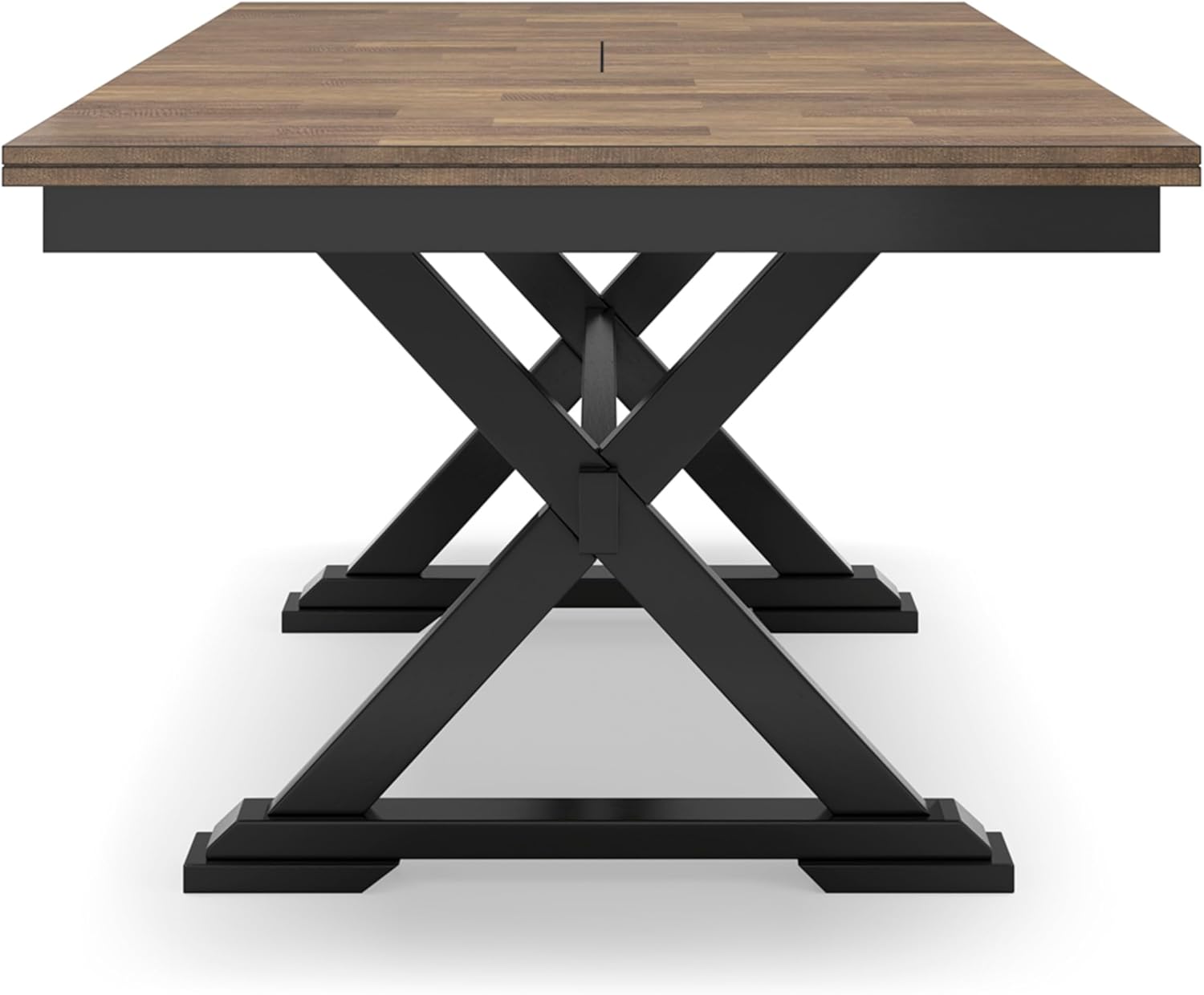 78" W x 40" D x 30" H Black Dark Brown Dining Extension Table N650
