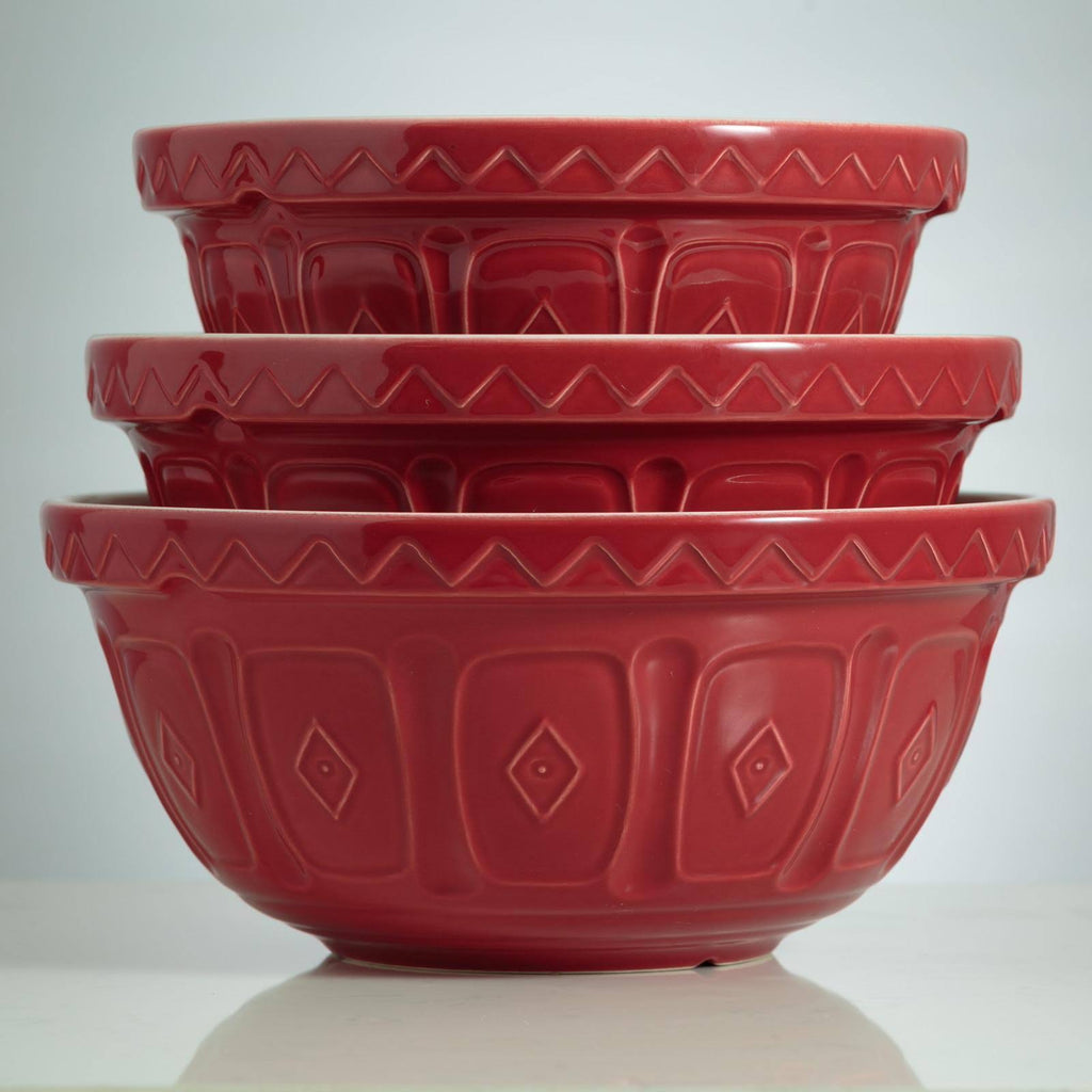 3-Piece Red Mixing Bowl Set P786
