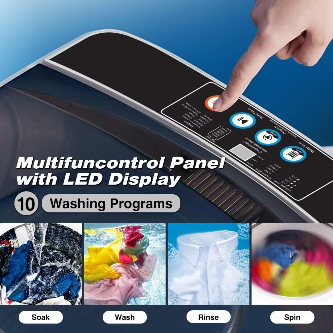 17.8LBS Washer and Dryer Combo with LED Display I1452