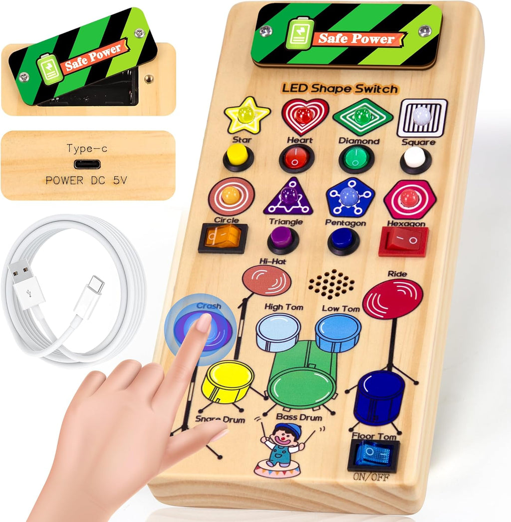 USB Busy Board with LED Shape Switch and Drum Set H9587