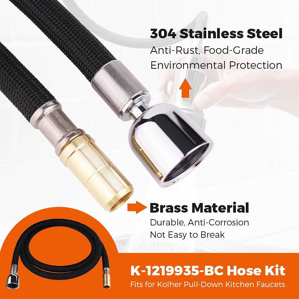 67-Inch Bright Hose Kit for Pull-Down Kitchen Faucet Q2925