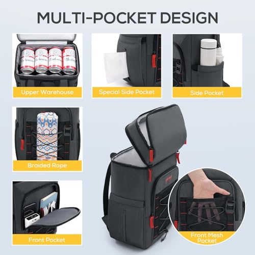 Backpack Cooler Insulated 30 Can Thermal Bag J416