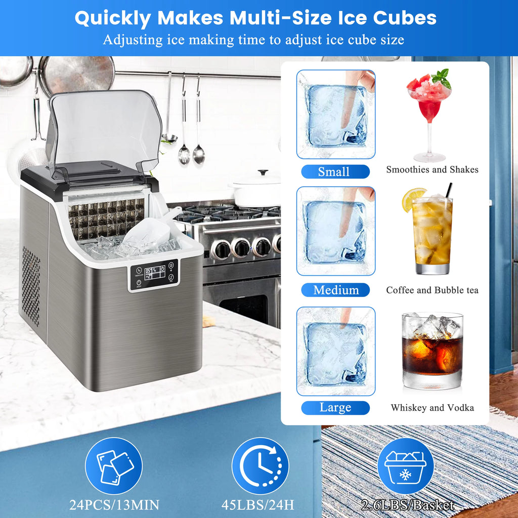 Stainless Steel Ice Maker Q7446