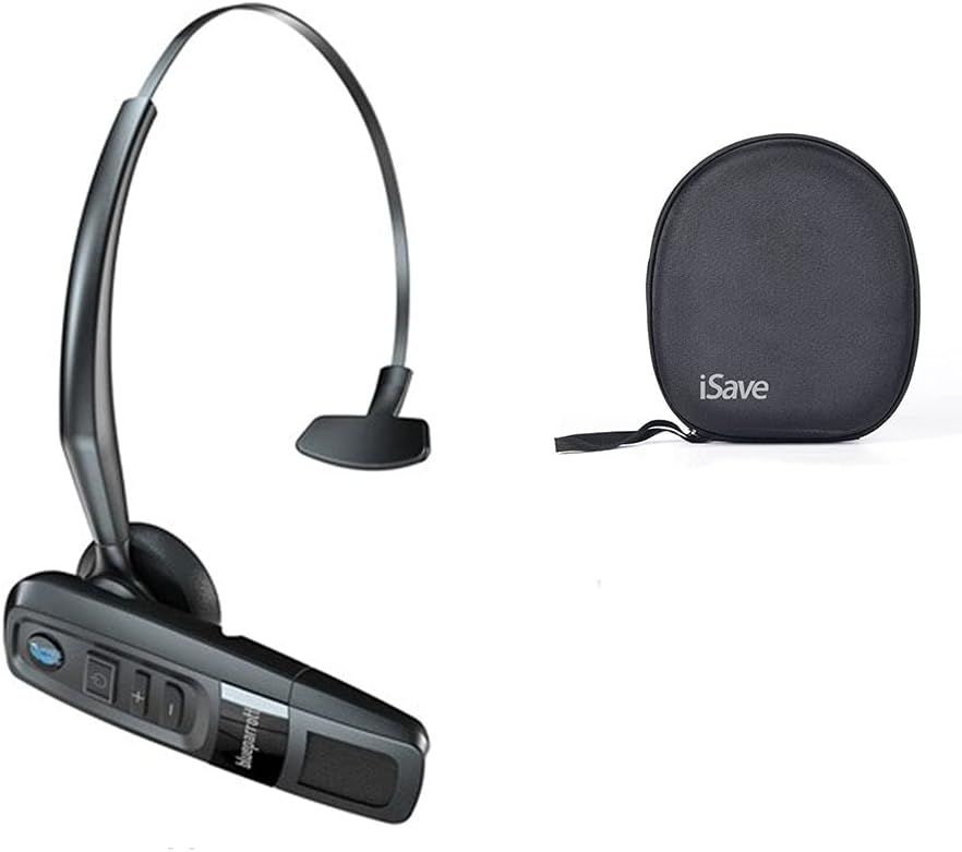Noise Cancelling Wireless Bluetooth Headset with Carrying Case Q696