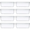 Set of 8 Clear Plastic Drawer Organizer Tray J65922