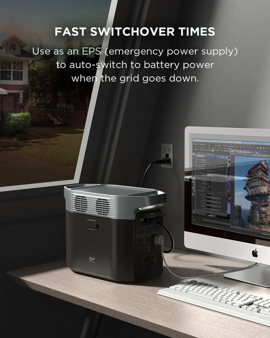 Portable Power Station 1024Wh to 2048Wh 2200W Solar Generator K468962