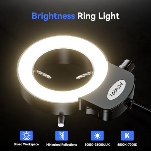 4K Digital Microscope 2000x 52MP 10.1" HDMI with Ring Light 64GB Q7373