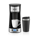 Black Single Serve Coffee Maker with Programmable Timer and LCD Display U950