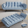 Black Velvet Convertible Sleeper Futon Sofa Bed U27432