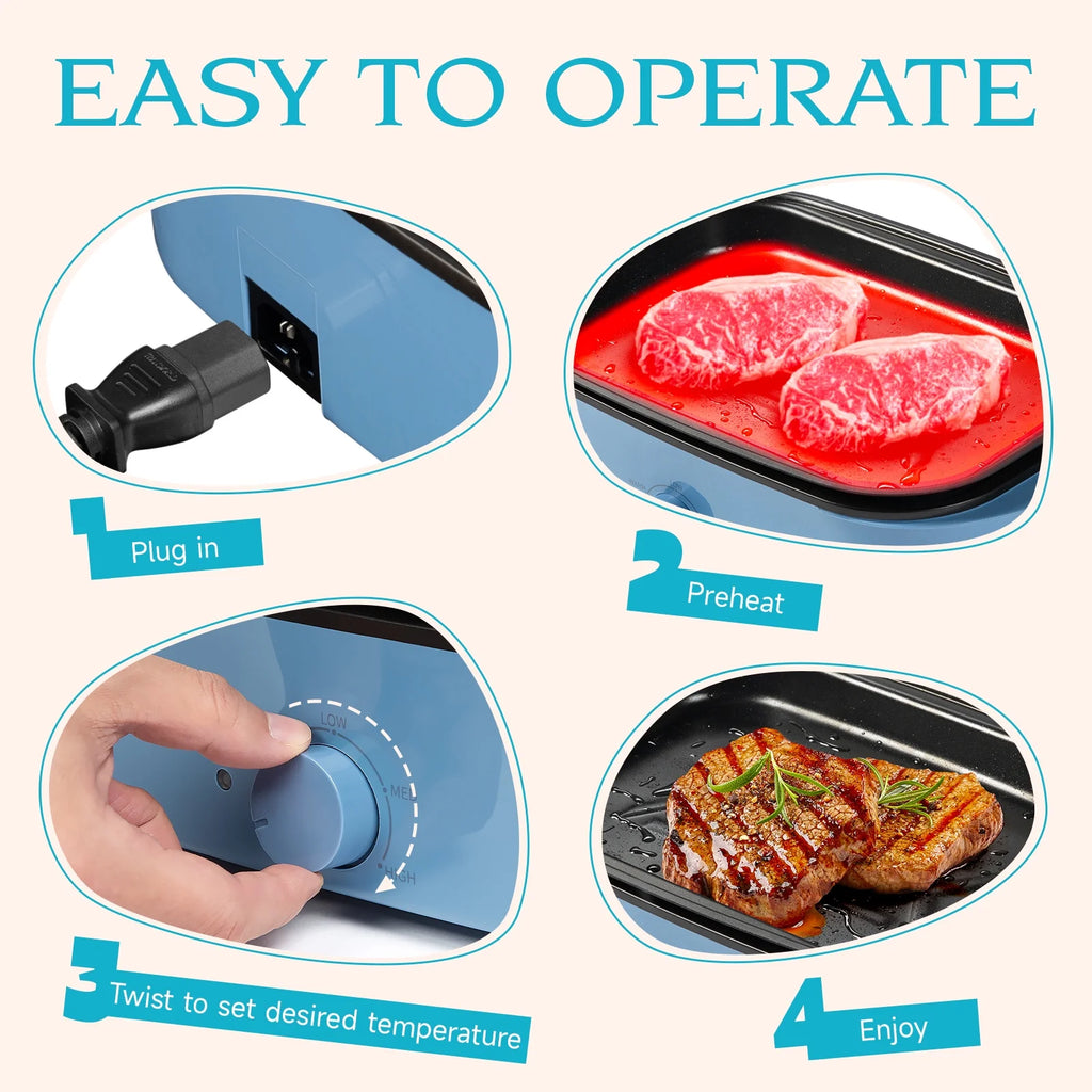 12-In-1 Electric Indoor Grill W54027