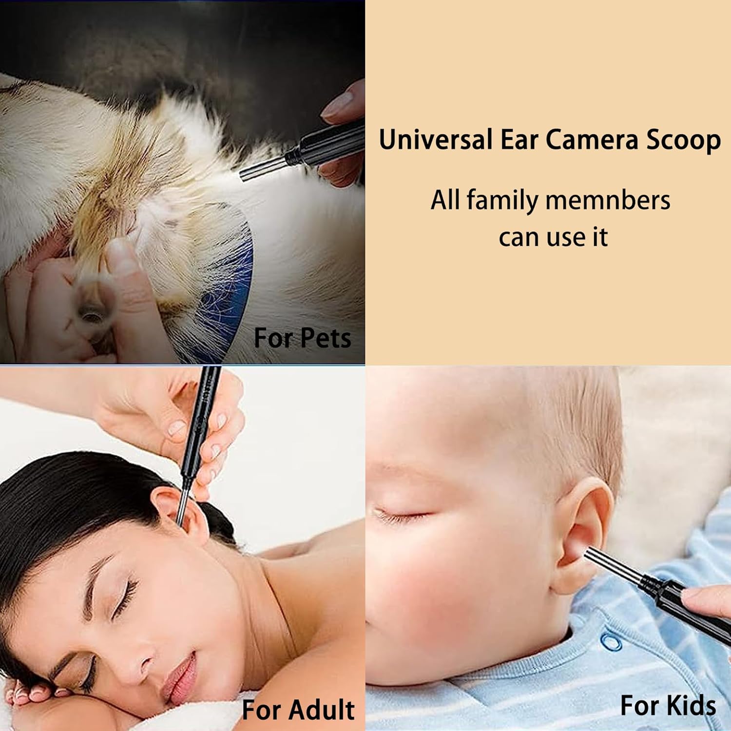 Ear Endoscope with LED Lights 1080P HD Camera Otoscope M938