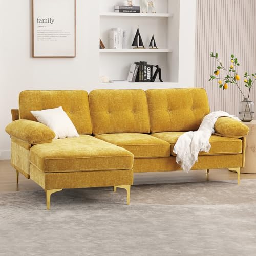 Blue L Shaped Sectional Sofa with Reversible Chaise T1770
