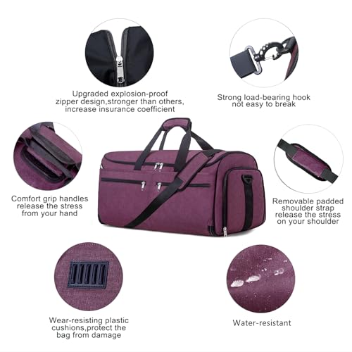 Carry on Garment Bag with Shoe Compartment and Detachable Shoulder Strap Z939361