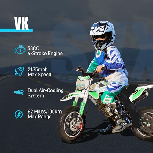 Mini Dirt Bike 58cc 4-Stroke Gas Pocket Motorbike with Disc Brakes H8184