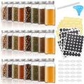 24 Pcs 4oz Glass Spice Jars with Airtight Metal Caps Q67358