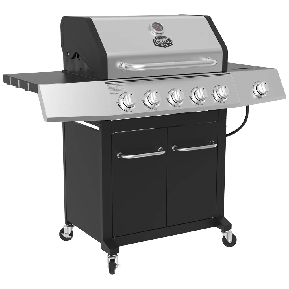 5-Burner Propane Gas Grill with Side Burner W997