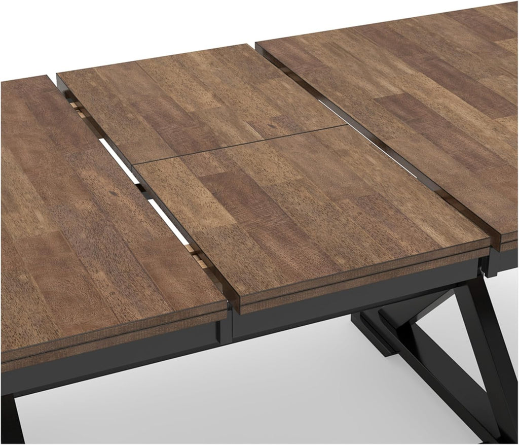 78" W x 40" D x 30" H Black Dark Brown Dining Extension Table N650
