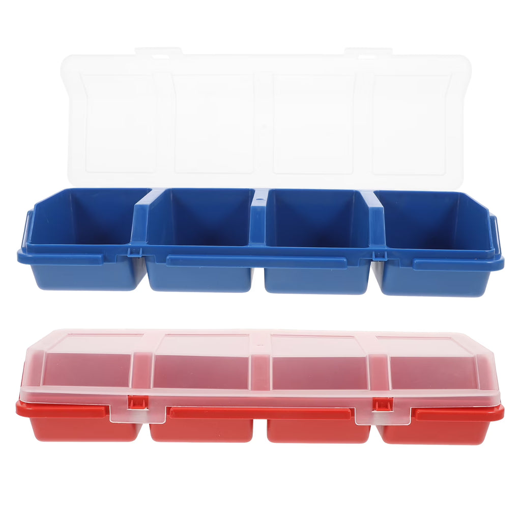 2 Pcs Screw and Nail Organizers Storage Parts Box Q19845