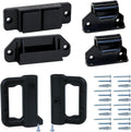 Retractable Baby Gate Replacement Parts Kit (Black) Wall Mount Accessories with Brackets, Latches, Hooks and Screws P7577