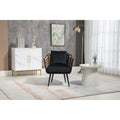 Black Velvet Barrel Chair S15153