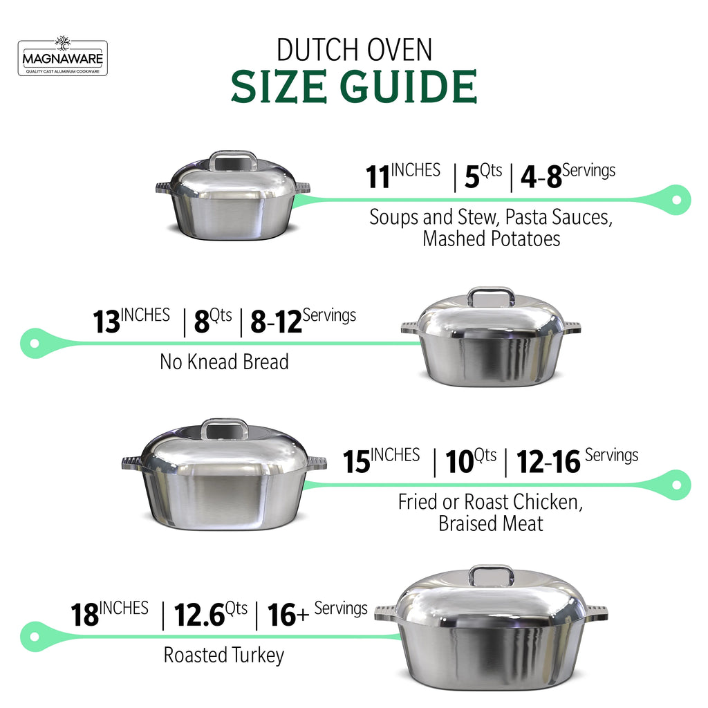 12.6 Quart Cast Aluminum Oval Dutch Oven W455060