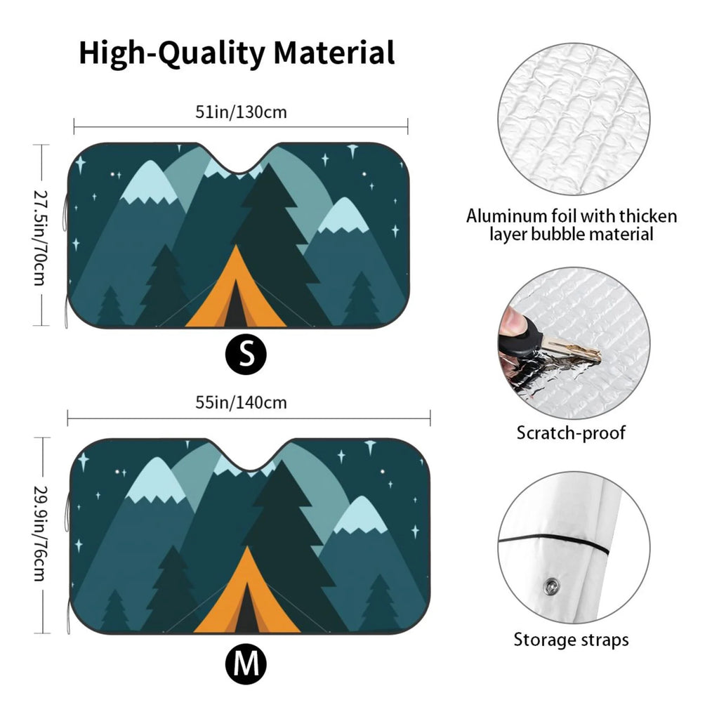 Medium Size Car Sun Shade Windshield W380